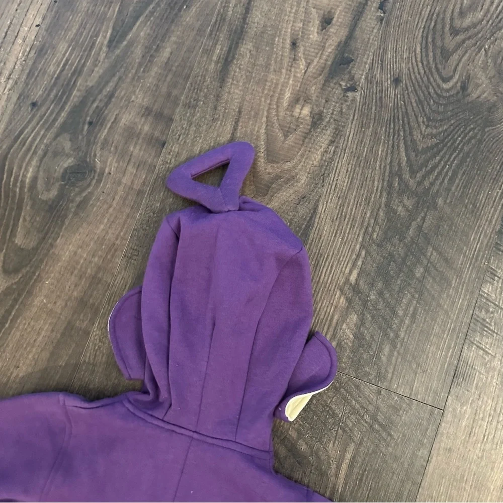 Rare NWT Vintage 1999 Teletubbies Tinky Winky Toddler Hooded Romper Size 3T